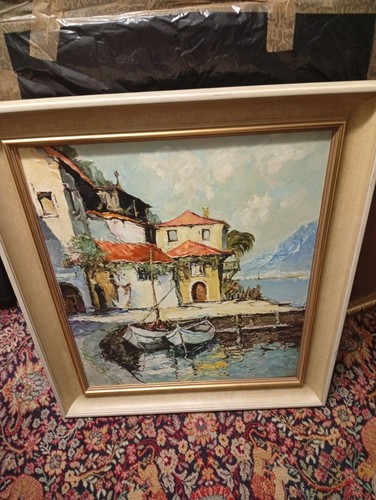 ölgemälde gardasee riva - Ölgemälde,