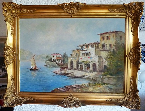 ölgemälde riva gardasee - am, gardasee"
