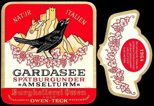 Alte weinetiketten gardasee - weinetiketten,