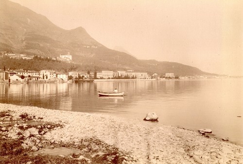 Albuminfoto gardasee gardone - gardasee,