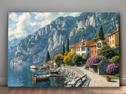 Küstenstadt gardasee mit - am,
