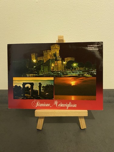Vintage postkarte sirmione - postkarte,